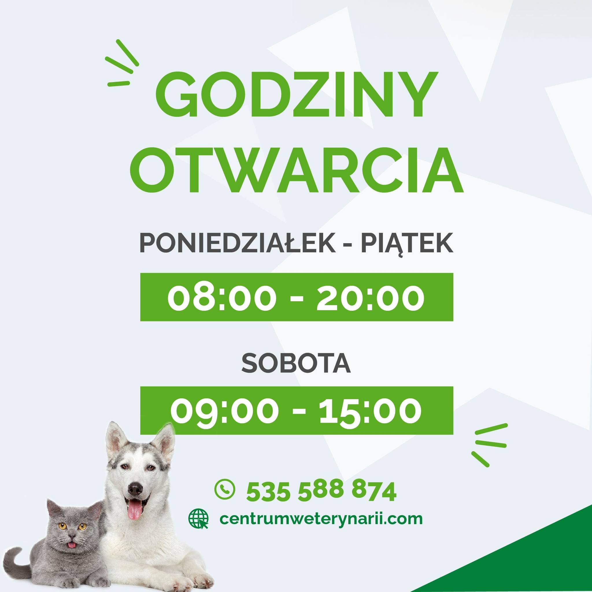 Godziny otwarcia Mieszczańska Centrum Weterynarii
